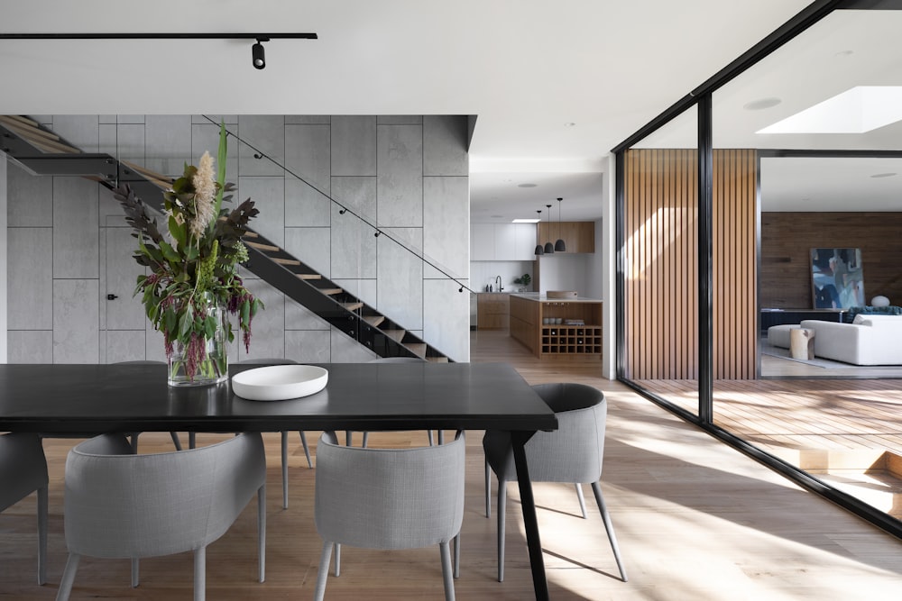 Bright living room with balcony glass doors